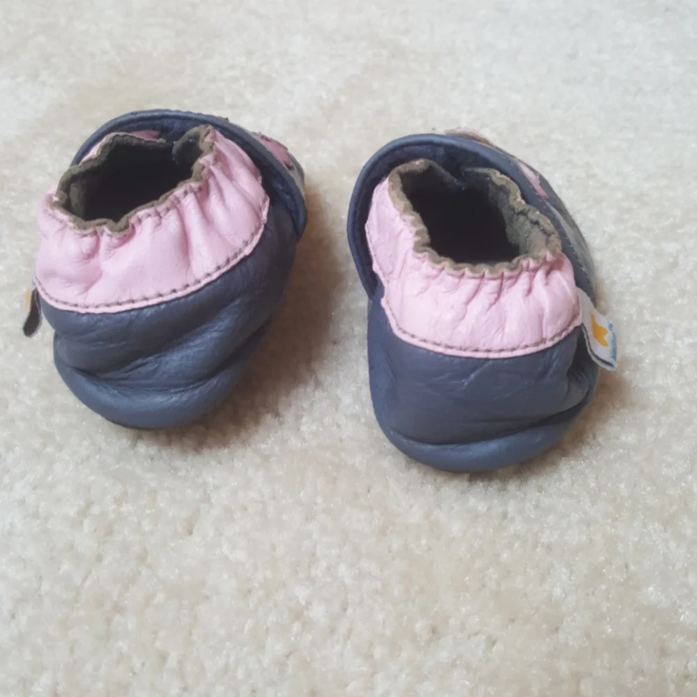 Mini Star Leather Shoes Booties Moccasins Sz 6-12M